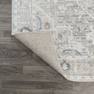 Shaii Global Medallion Low-Pile Machine-Washable Area Rug